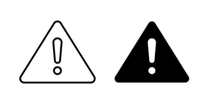 Caution Attention icon simple symbols bundle