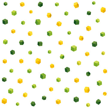 Green Cube Pattern