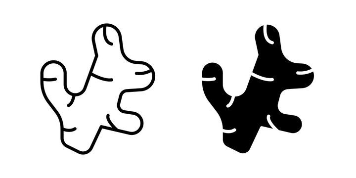 Ginger icon simple symbols bundle