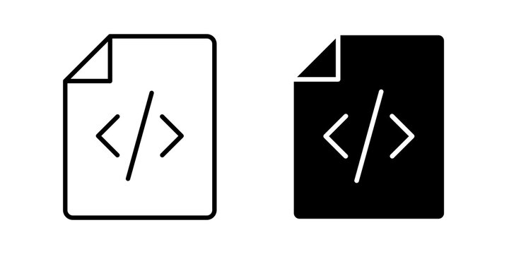 HTML script icon simple symbols bundle