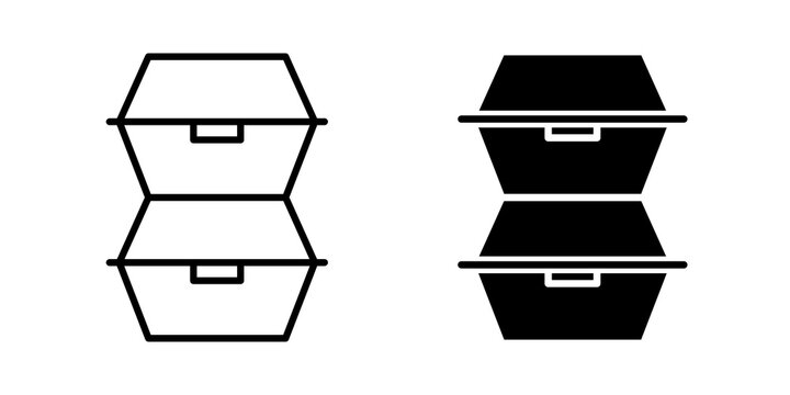 Food Container icon simple symbols bundle