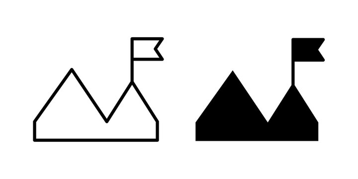 Mission icon simple symbols bundle
