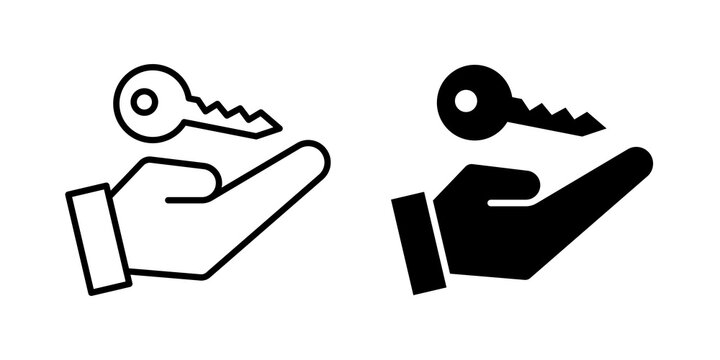 Key handover icon simple symbols bundle