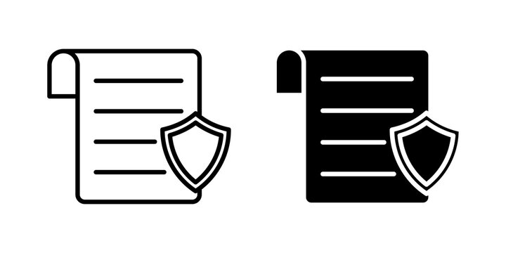 Security policy icon simple symbols bundle