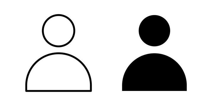 User profile icon simple symbols bundle