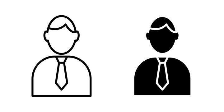 Manager icon simple symbols bundle