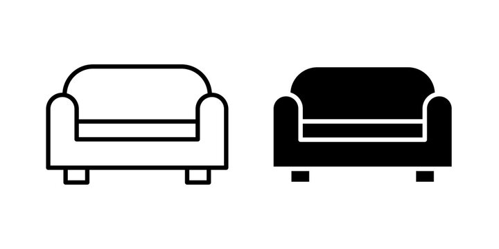 Sofa icon simple symbols bundle