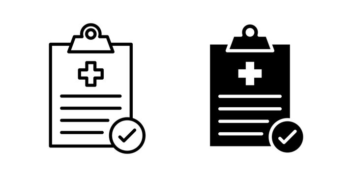 medical check up icon simple symbols bundle