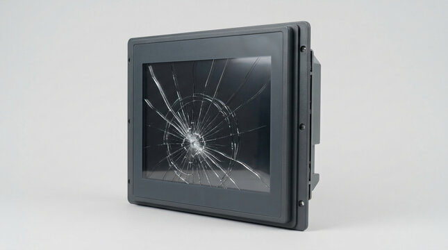 Shattered industrial HMI touch screen panel