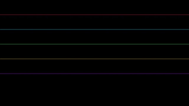Colorful digital interference scanlines and glitch overlay on transparent background alpha channel