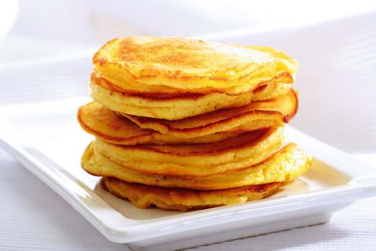 Pancakes on serving plate