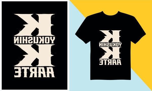 A black t-shirt with a striking white text design, ideal for apparel mockups and graphic design portfolios.