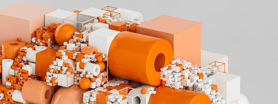 3D Orange Spatial Design