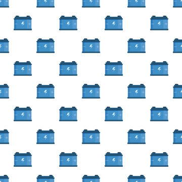 Blue car batteries forming a repeating pattern, symbolizing power and electricity