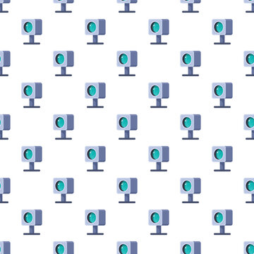 Security cameras forming a repeating pattern, representing continuous monitoring and protection