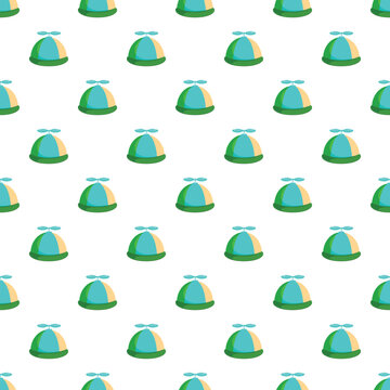Propeller hats forming a repeating pattern, creating a fun and whimsical background design