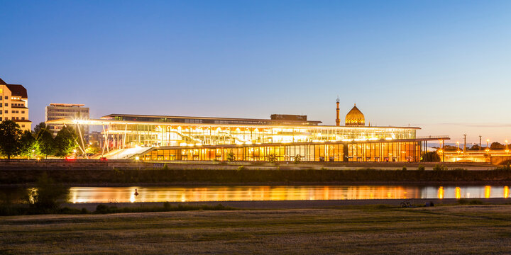Germany, Dresden, ICD at night