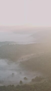 Vertical Aerial Timelapse View of Lambasingi Viewpoint, Andhra Pradesh, India