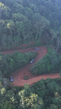 Vertical Aerial View of Forest Hills in Lambasingi, Andhra Pradesh, India