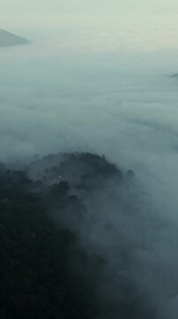 Vertical Aerial View of Lambasingi Viewpoint, Andhra Pradesh, India