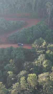 Vertical Aerial View of Forest Hills in Lambasingi, Andhra Pradesh, India