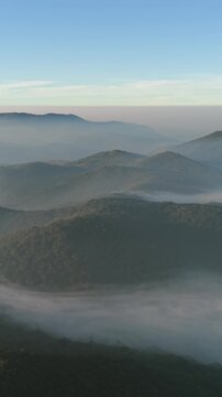 Vertical Aerial View of Lambasingi Viewpoint, Andhra Pradesh, India