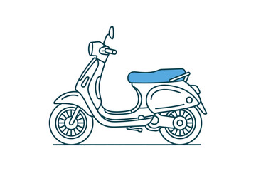 Minimalist Motor Scooter Vector Illustration © ahmad