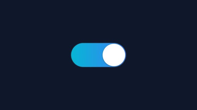 Modern Blue Toggle Switch Animation for Digital User Interface