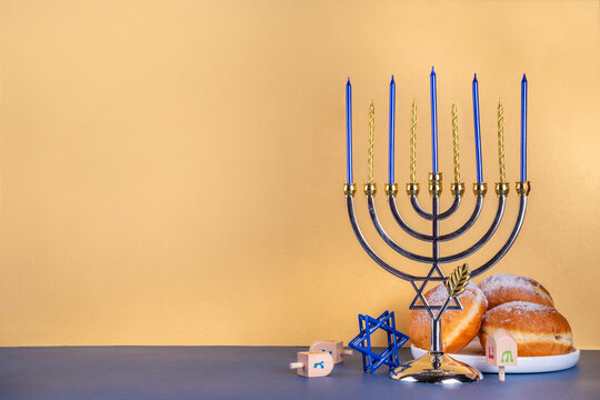 Happy Hanukkah greeting card background