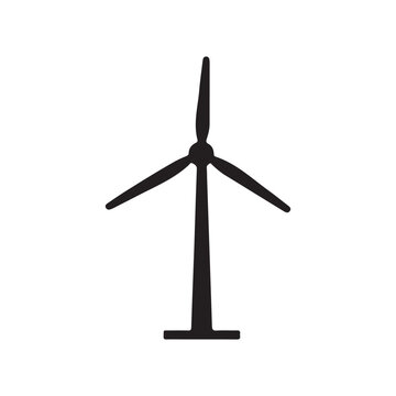 windmill icon template vector illustration. Wind turbine icon.