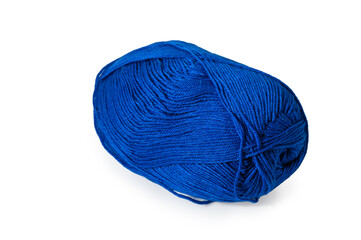 Vibrant blue yarn sits invitingly on a soft white background, ready to inspire creativity and warmth