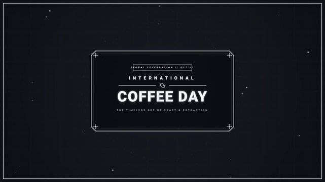 Minimalist International Coffee Day Motion Graphics Template