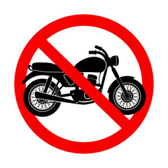czerwony znak zakazu dla motocykli © robert6666