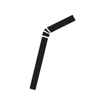 bendy striped drinking straw icon