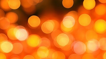 Fototapeta premium Abstract Orange Bokeh Background With Soft Blurred Lights Glowing On A Warm Summer Festive Texture 7
