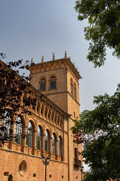 Renaissance Facade of the Palace of the Counts of Gomara ("Condes de Gomara") in Soria, Spain