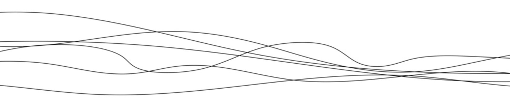 Thin curved wavy lines