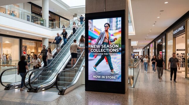 Advertising Display in Modern Shopping Mall