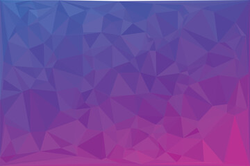 Obraz premium Low poly geometric background, with blue to, magenta gradient, triangular, mesh pattern isolated, on a white background.eps