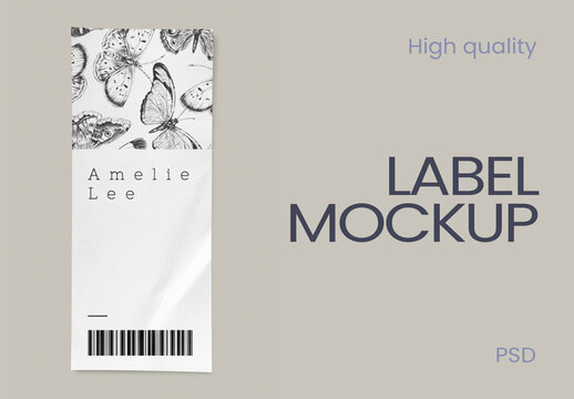 Elegant Label Mockup Design PSD