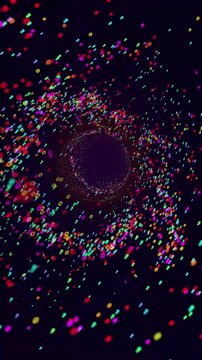 A looping 3D animation. An abstract animation on the topic of the technological process of solving analytical problems.