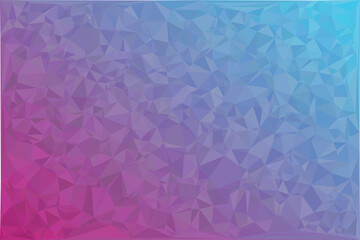Fototapeta premium Low poly geometric background, with gradient transition, from magenta to, cyan, triangular mesh, pattern with transparent background