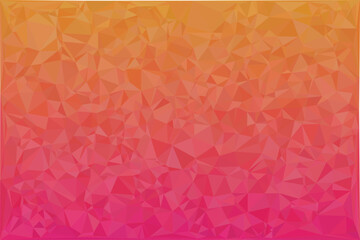Obraz premium Low poly geometric background, with orange to, pink gradient, triangular, mesh pattern isolated, on a white background
