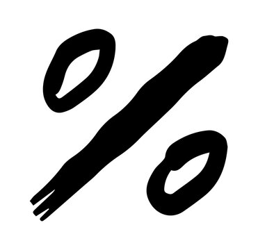 Hand drawn doodle percentage icons in black and white outline style, isolated on white background. Perfect for math design, business infographics, presentations, and creative projects.
