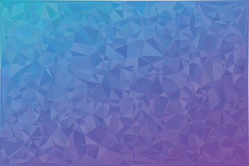 Obraz premium Low poly geometric pattern with blue to purple gradient, triangular mesh texture on a transparent background