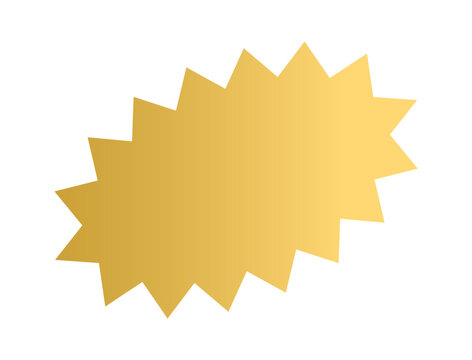 Golden Starburst Badge and Label Set for Promotions Awards and Business Design Vector Illustration
