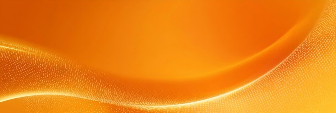 Abstract Waves of Small Light Dots on Bright Orange Gradient Background Pattern for Graphic Design