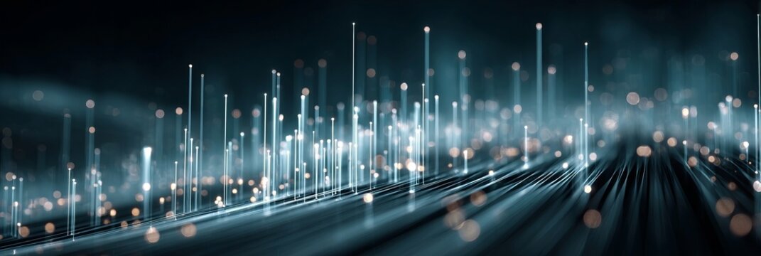 Abstract Global Digital Connectivity Background with Glowing Data Particles and Networking Concepts.