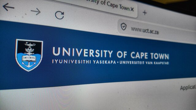 internet browser bar with university of cape town website displayed 