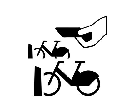 TF 029: Rental bicycle icon sign. Transportation facilities vector design and illustration.
